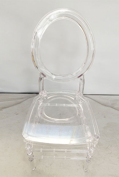 Plastic O Back Chair Assembled Clear Color
