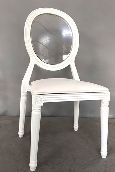 Plastic Louis III Chair white clear back