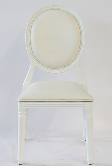 Plastic Louis III Chair white vinyl back