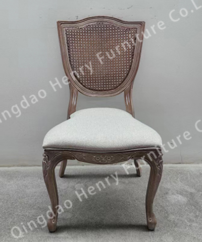 HR-PP6005 PP Wood Grain Shield Back Louis Chair